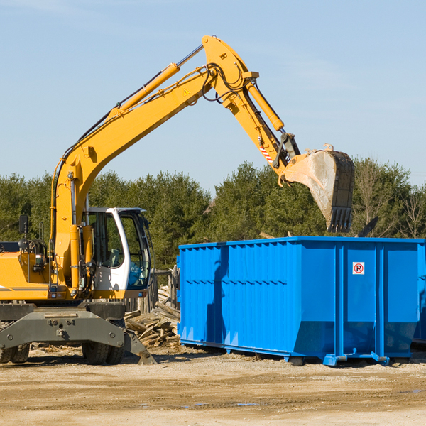 can i choose the location where the residential dumpster will be placed in Hufsmith